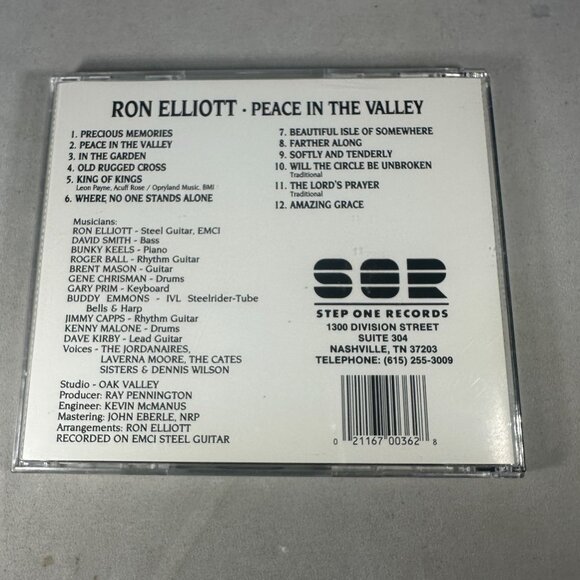 Ron Elliott Peace In The Valley CD Steel Guitar Christian Gospel - Picture 2 of 3